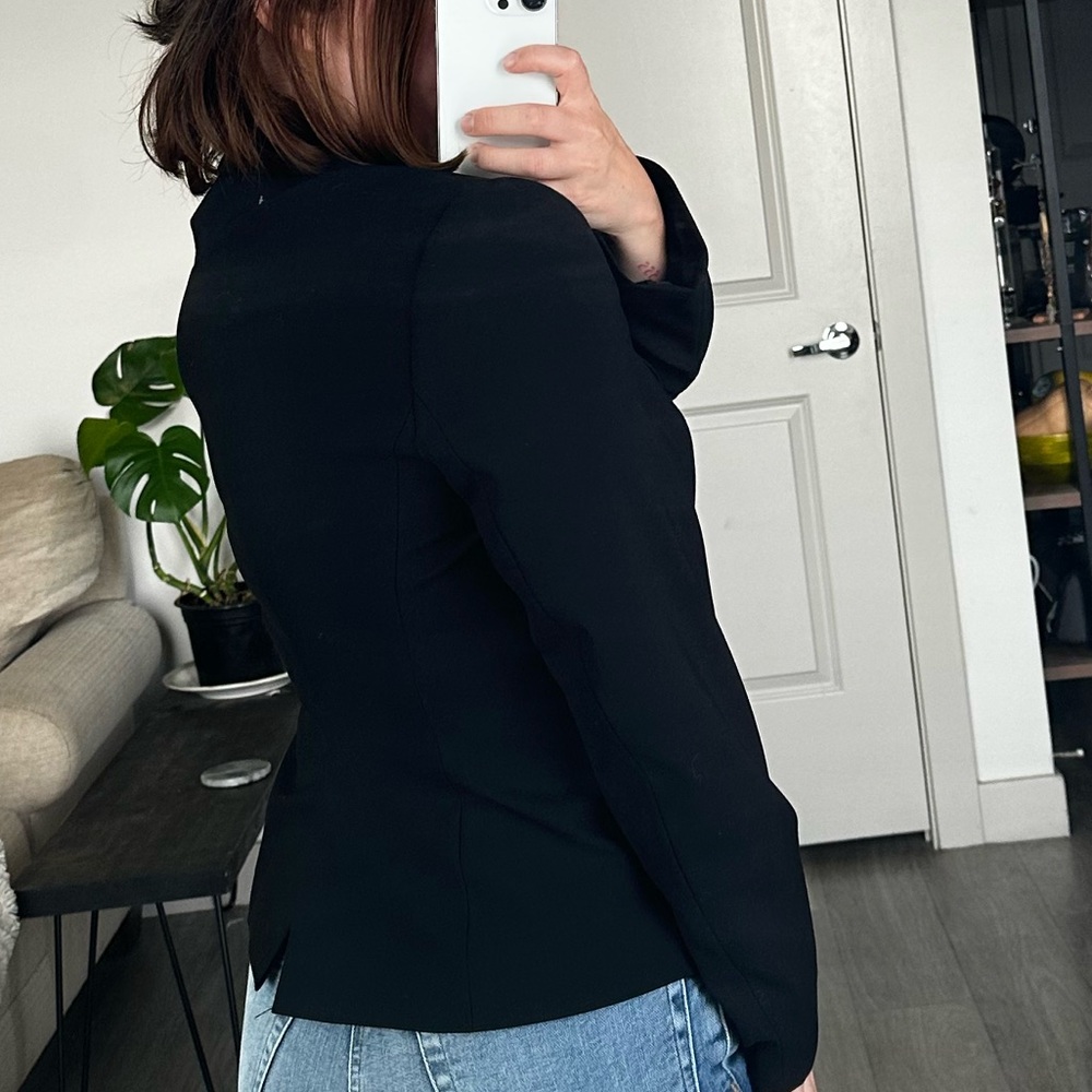 Black Button Up Petite Blazer Calvin Klein - Picture 2 of 13